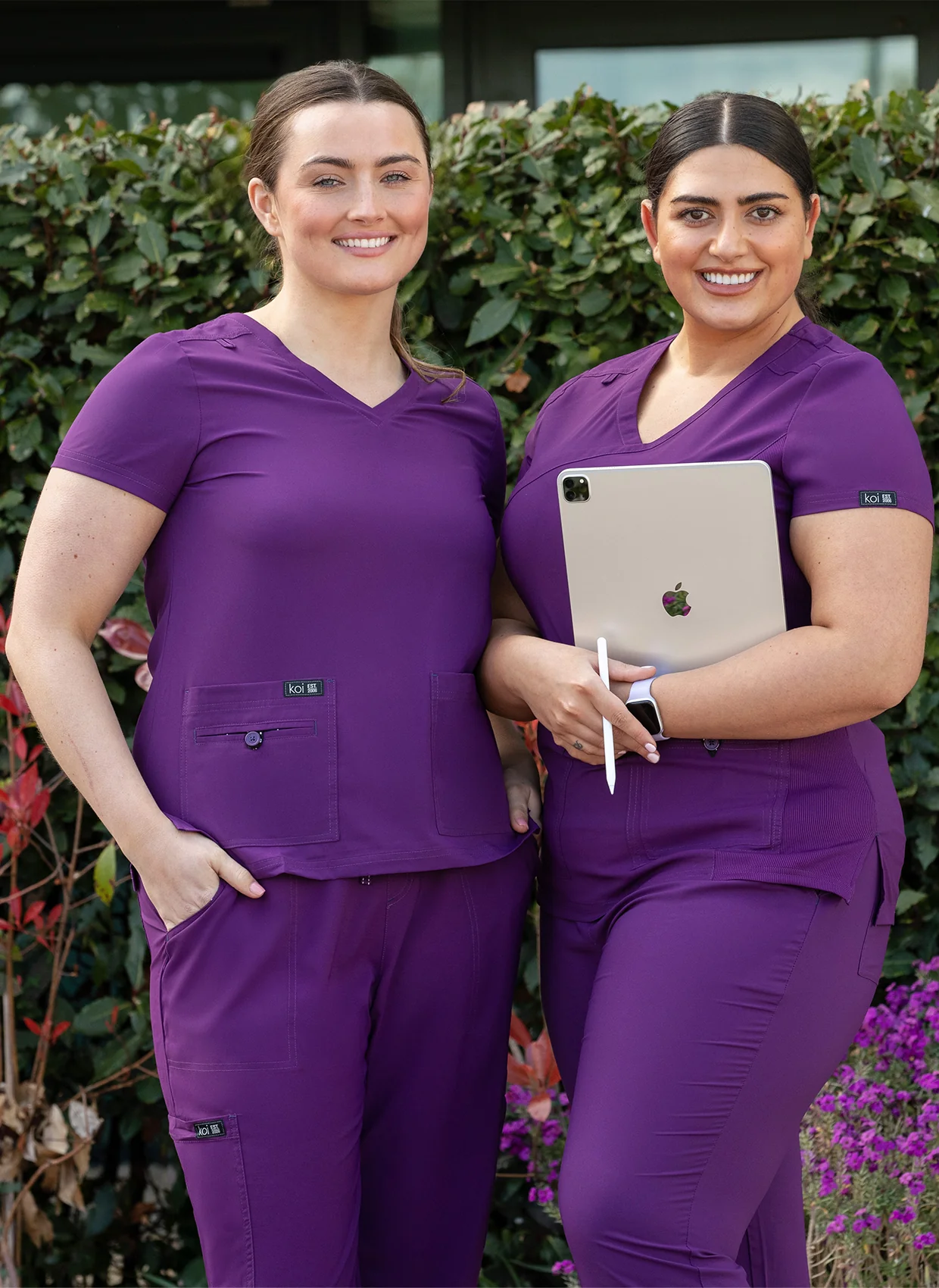 Koi Basics Becca Scrub Top - Flamingo - Image 5