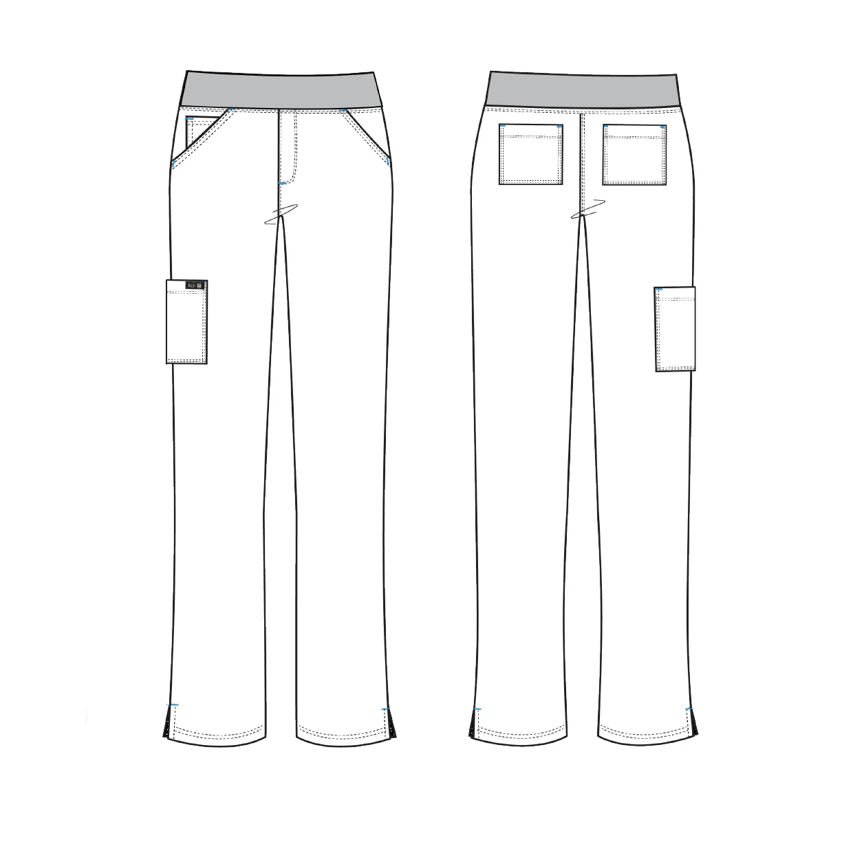 Koi Basics Laurie Scrub Trousers - Royal - Image 3