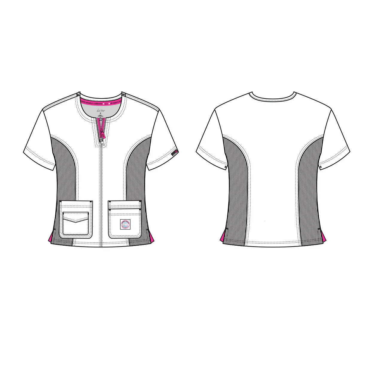 Koi Lite Serenity Scrub Top - Royal - Image 3