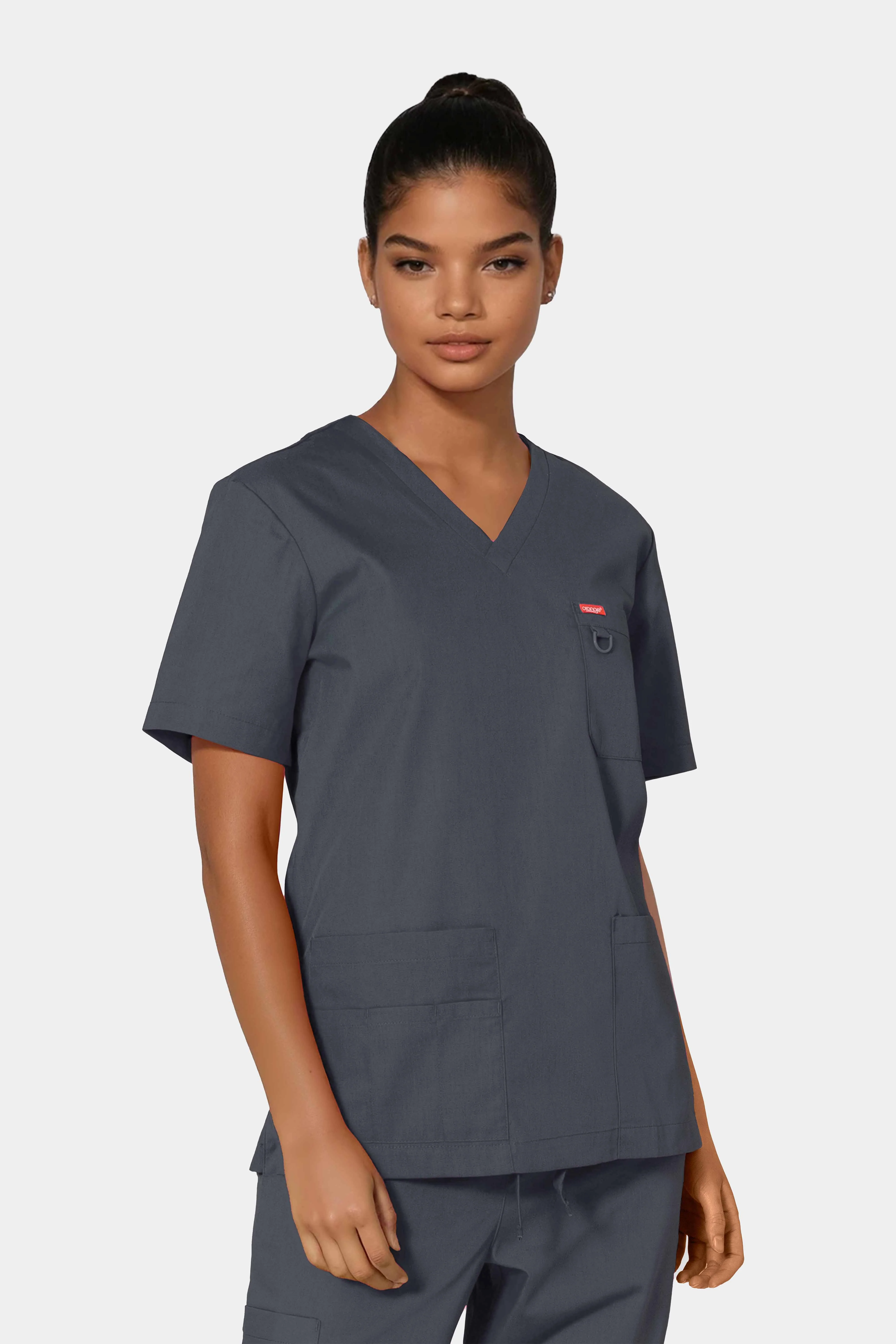 Unisex Orange Standard Balboa Scrub Top - Charcoal - Image 8