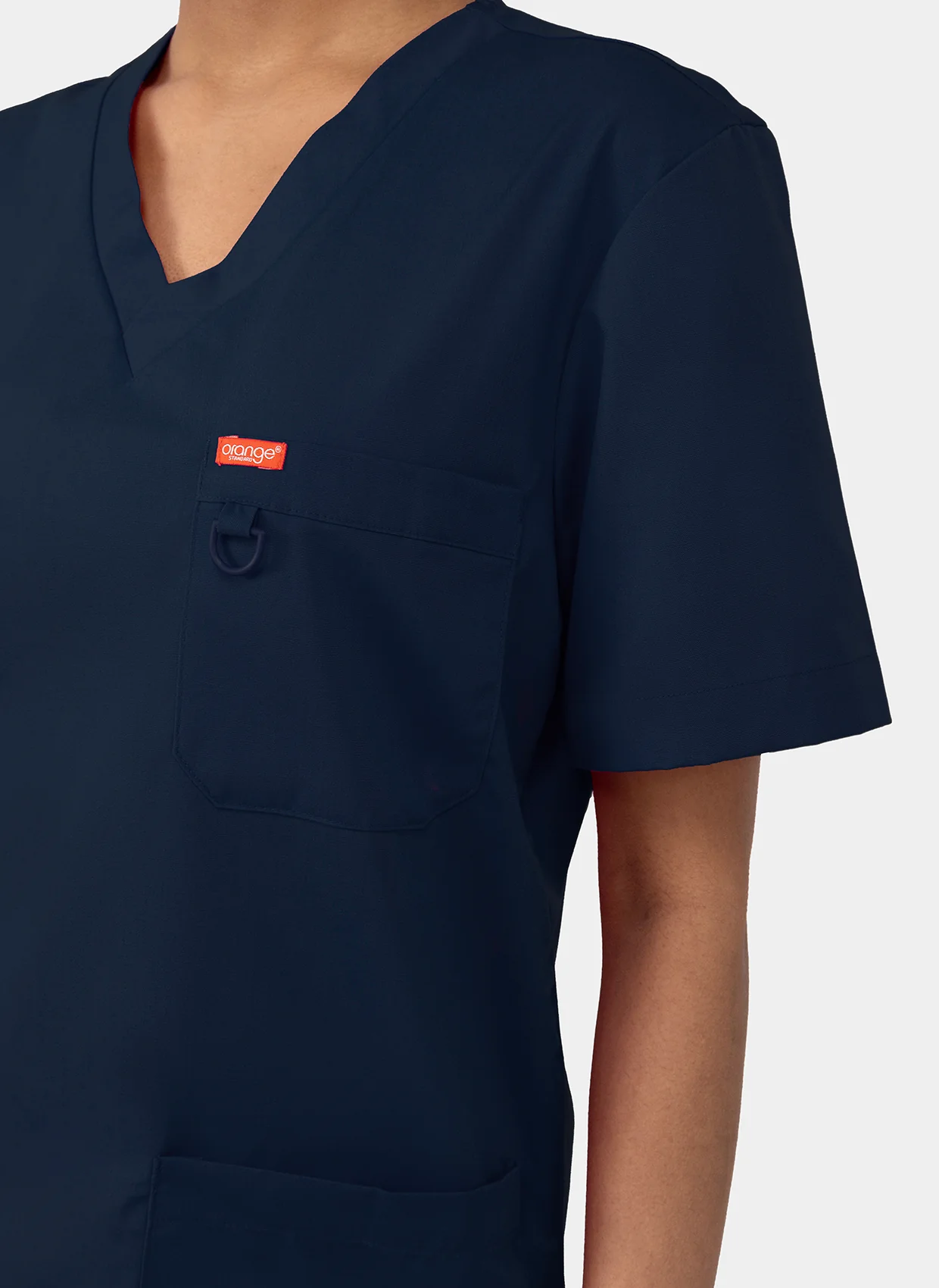 Unisex Orange Standard Balboa Scrub Top - Navy - Image 5