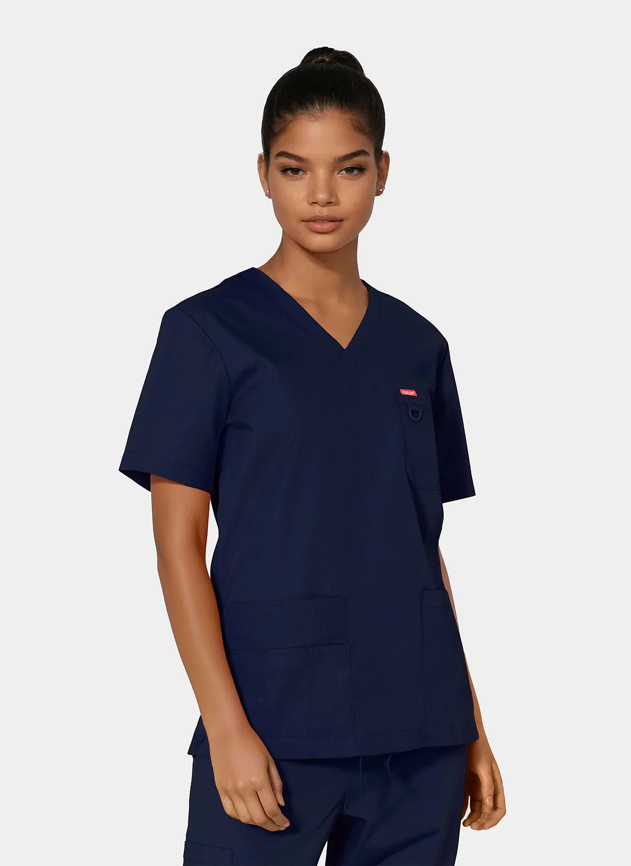 Unisex Orange Standard Balboa Scrub Top - Navy - Image 9